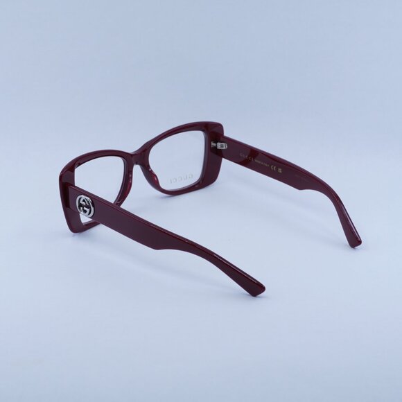 🕶️ New Gucci GG1697O 004 Eyeglasses - Shiny Burgundy Frame - Picture 4 of 10
